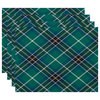 Mad for Plaid 18"x14" Navy Blue Holiday Print Placemat, Set of 4