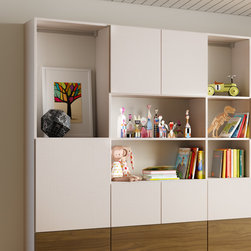 Tesoro Linen slab door and drawer fronts - Storage Cabinets