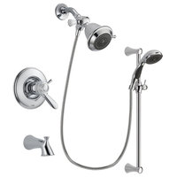 Delta Lahara Chrome Tub and Shower Faucet System With Hand Shower DSP0697V