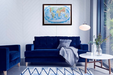Decorative 3D maps for home and office