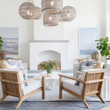 Contemporary Beach Cottage Fireplace