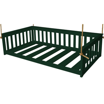 Misson Hanging Daybed, Dark Green, Twin, With Rope