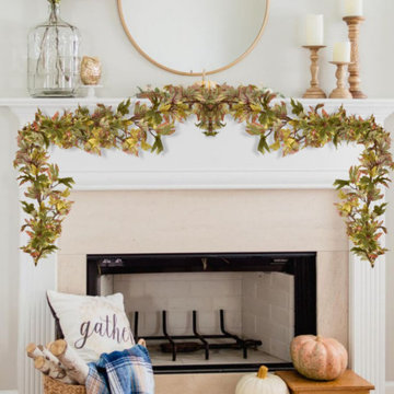 Serene Spaces Living Natural Looking Maple Leaf Garland, In 2 Colors