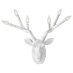 Hinkley Lighting - Stag Six Light Sconce in Chalk White - Yes deer! A playful  contemporary take on traditional lodge decor  Stag is an over scaled sconce big on style. Featured in Chalk White or Black  Stag bounds into any space with illumination and charm all-in-one. Sconces feature a removable black cord with on/off switch to suite anywhere you choose to roam.&nbsp