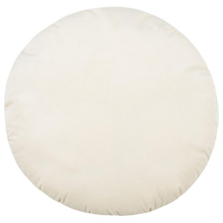 Potter 20 Inch Cream Velvet Pillow