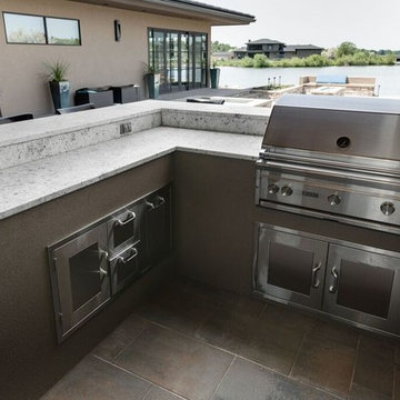 Withstand the elements with Colonial White Leathered Granite