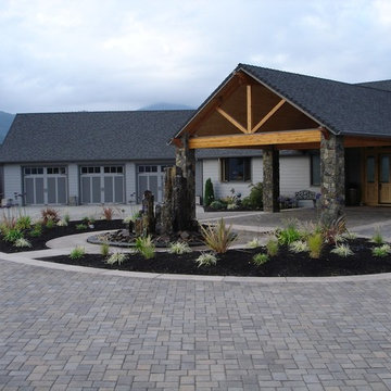 Paver Driveway with Water Feature