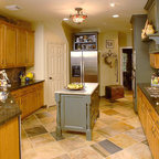 Kitchen Remodel using existing oak cabinets - Traditional  