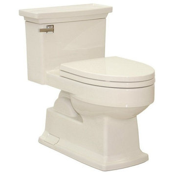 Traditional Vitreous China 1-Piece Toilet, 28.13"x18.63"x27.5"