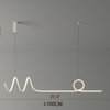 MIRODEMI® Bussigny-près-Lausanne | Nordic Pendant Lamp with a Long Strip, White, L39.4xh59.1", Neutral Light