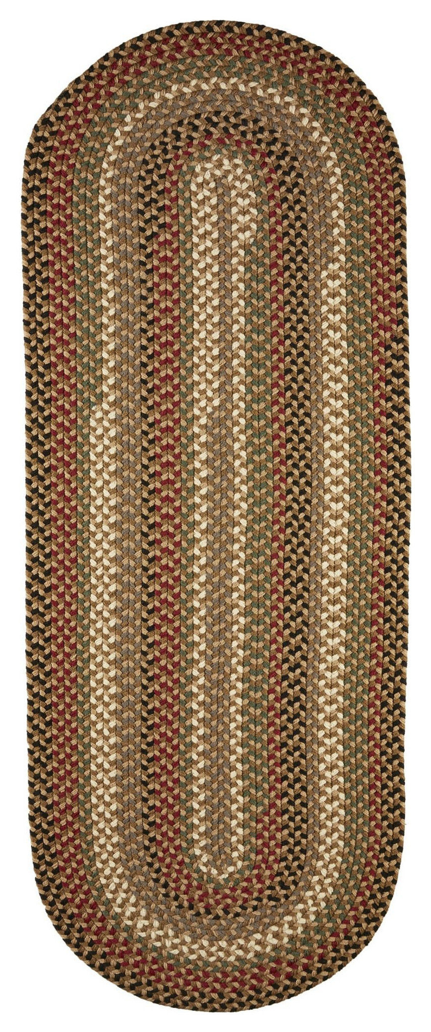 Santa Maria Traditional Braided Rug, 2'x8' Oval - Contemporary - Hall ...