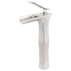Novatto Victoria Single Lever Waterfall Vessel Faucet, Brushed Nickel