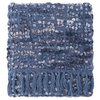 Park Acrylic Hand Woven Throw Blanket, Blue Iris