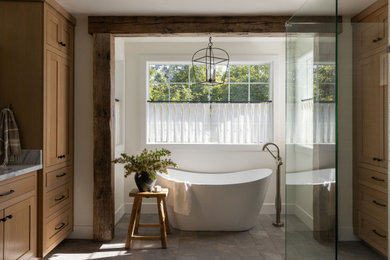 Example of a large cottage bathroom design in Other