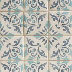 Duquesa Catarina Decorative Field Tile in Acqua - Tile