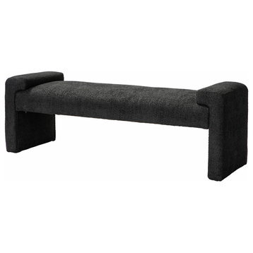 Severin Upholstered Bench, Black