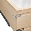 Century Components 34 Qt Double Soft Close Pull Out Waste Bin, Maple, 14-7/8"