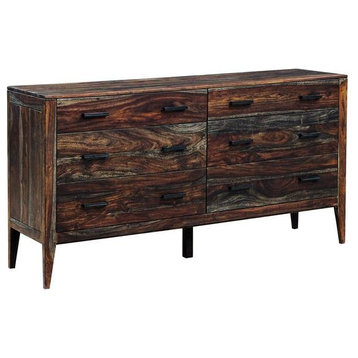 Hawthorne Collections Fall River Solid Sheesham Wood Dresser - Brown