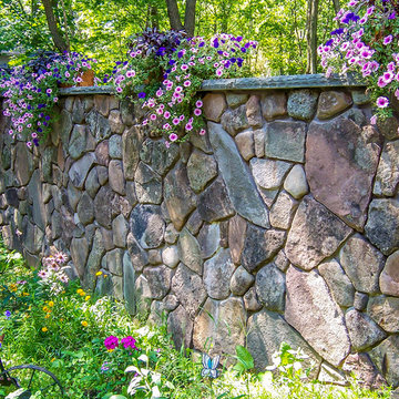 Fieldstone Veneer Retaining Wall
