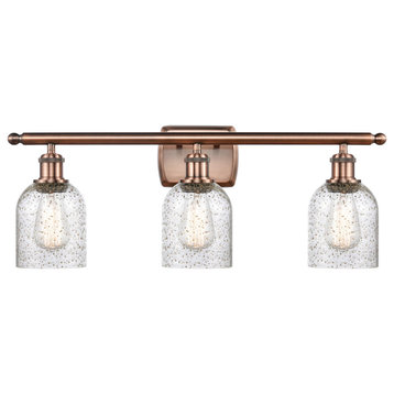 Ballston Bare Bulb 3 Light Bathroom Vanity Light, Antique Copper