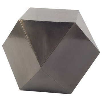 Exagoni Dark Bronze Iron Plated Hexagonal Side Table