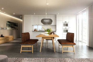 Design ideas for a contemporary dining room in Munich.