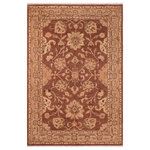 Bareens Designer Rugs - Boho Chic Ziegler Berenice Brown Tan Hand-Knotted Wool Rug - 5'9'' x 8'10'' - Enhance the ambiance of your home with this magnificent Persian-influenced Turkish hand-knotted rug made by skilled artisans capable of creating the most exceptional vegetable dyes and hand-spun wool. This exquisite handmade rug is a one-of-a-kind Peshawar Kafkaz, otherwise identified as Chobi, Chobi Peshawar, Oushak, or Ziegler rug. These handmade rugs are crafted in Pakistan utilizing superior-quality wool imported from Australia, New Zealand, and Korea in two types of weaves: the Persian weave and the Mori weave. This rug is meticulously crafted by hand using the finest natural vegetable dyes extracted from local plants. The artisans use a blend of hand-spun local and fine merino wool, resulting in a rug with a compelling texture, higher lanolin content, and longer staple. The artisans occasionally incorporate natural or artificial silk into the pile to enhance specific motifs. The finished product is an awe-inspiring execution of flawless design and an understated palette that exudes elegance.