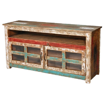 Rustic Solid Wood TV Console