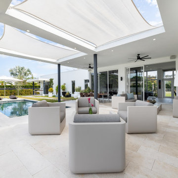 Poolside Dining and Lounge Area