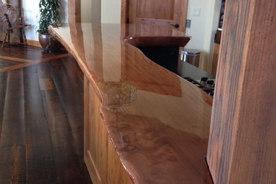 Inspiration for a rustic kitchen remodel in Denver