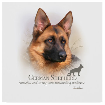 "German Shepherd" by Howard Robinson, Canvas Art