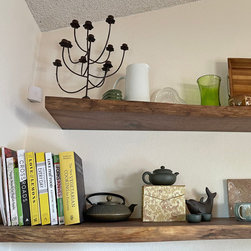 Live Edge Walnut Floating Shelf - Display And Wall Shelves 
