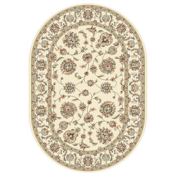 Dynamic Rugs Ancient Garden 57365 Rug, Ivory, 2'7" X 4'7"