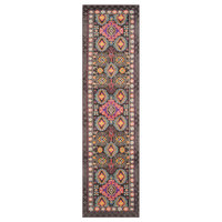 Safavieh Monaco Collection MNC240 Rug, Brown/Multi, 2'2" X 10'