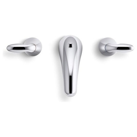 Kohler Coralais Widespread Bath Faucet, Pop-Up Drain, Polished Chrome