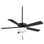 Minka Aire - Minka Aire F448L-CL Contractor, Uni-Pack LED 52" Ceiling Fan - Color Temperature:   CRI: 9Contractor Uni-Pack  Coal Coal Blades and *UL Approved: YES Energy Star Qualified: n/a ADA Certified: n/a  *Number of Lights: 2-*Wattage:9w A19 LED bulb(s) *Bulb Included:Yes *Bulb Type:A19 LED *Finish Type:Coal