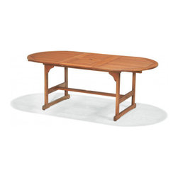 Mesa de madera ovalada extensible 100x150cm - Patio Furniture And Outdoor Furniture