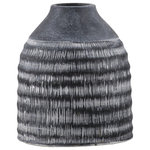 Urban Trends - Cement Narrow Mouth Pot With Rustic Pattern Design, Washed Gray, Small - UTC pots are made of the finest cements which makes them tactile and attractive. They are primarily designed to accentuate your home, garden or virtually any space. Each pot is treated with a rust washed finish that gives them rigidity against climate change, or can simply provide the aesthetic touch you need to have a fascinating focal point!!