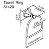 Vera Towel Ring, Polished Chrome