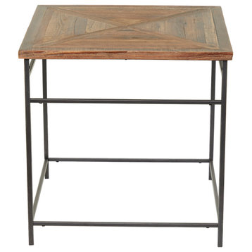 Rustic Black Metal Accent Table 561649