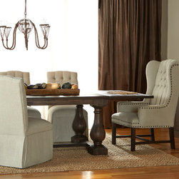Double Trestle Extension Dining Room Table - Products