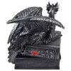 Guardian Dragon Jewelry Box with Hidden Book Storage Compartment