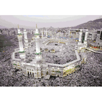 Mosaic Mecca In Birds Eye View, 113"x162"