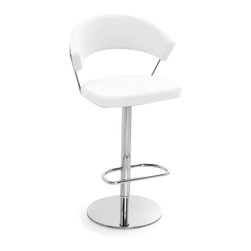 Calligaris - New York Swiveling with Gas Lift Bar Stool Skuba Leather - Bar Stools And Counter Stools