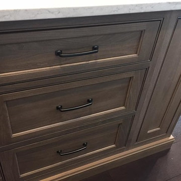 Shiloh Cabinetry: Square Flat Panel Flush Inset: Arctic & River Rock