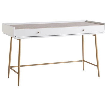 Miranda Kerr by Universal Furniture Allure Wood Vanity Desk in White