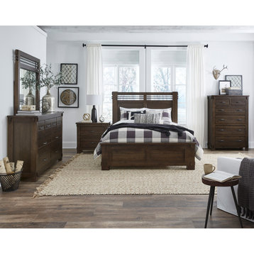 Thackery Queen Panel Bed, Molasses Brown