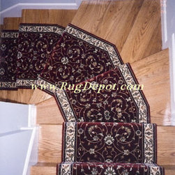 Pie Shaped Stairs - Carpet Tiles