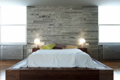 This is an example of a contemporary master bedroom in Florence.