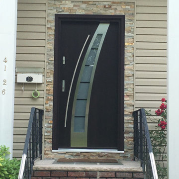 Modern Exterior Door. Hurricane impact entry door